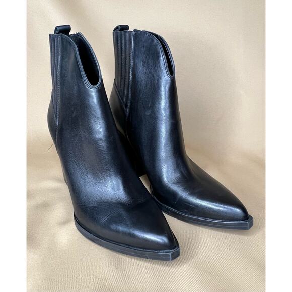 Marc Fisher Ommie Black Block Heel Ankle Bootie 9 New - Picture 6 of 10